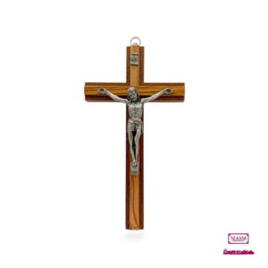 Crocifisso legno bicolore zama